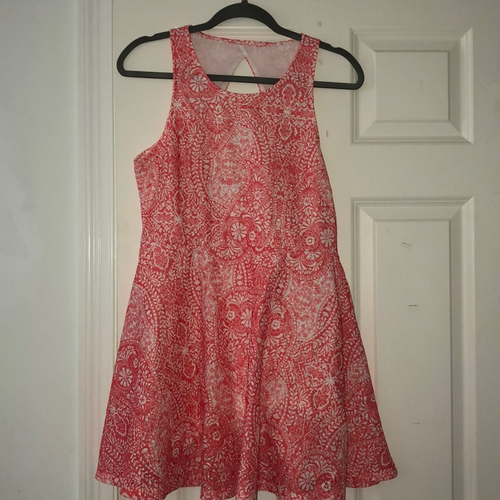 Aeropostale Pink and White Lace Dress
